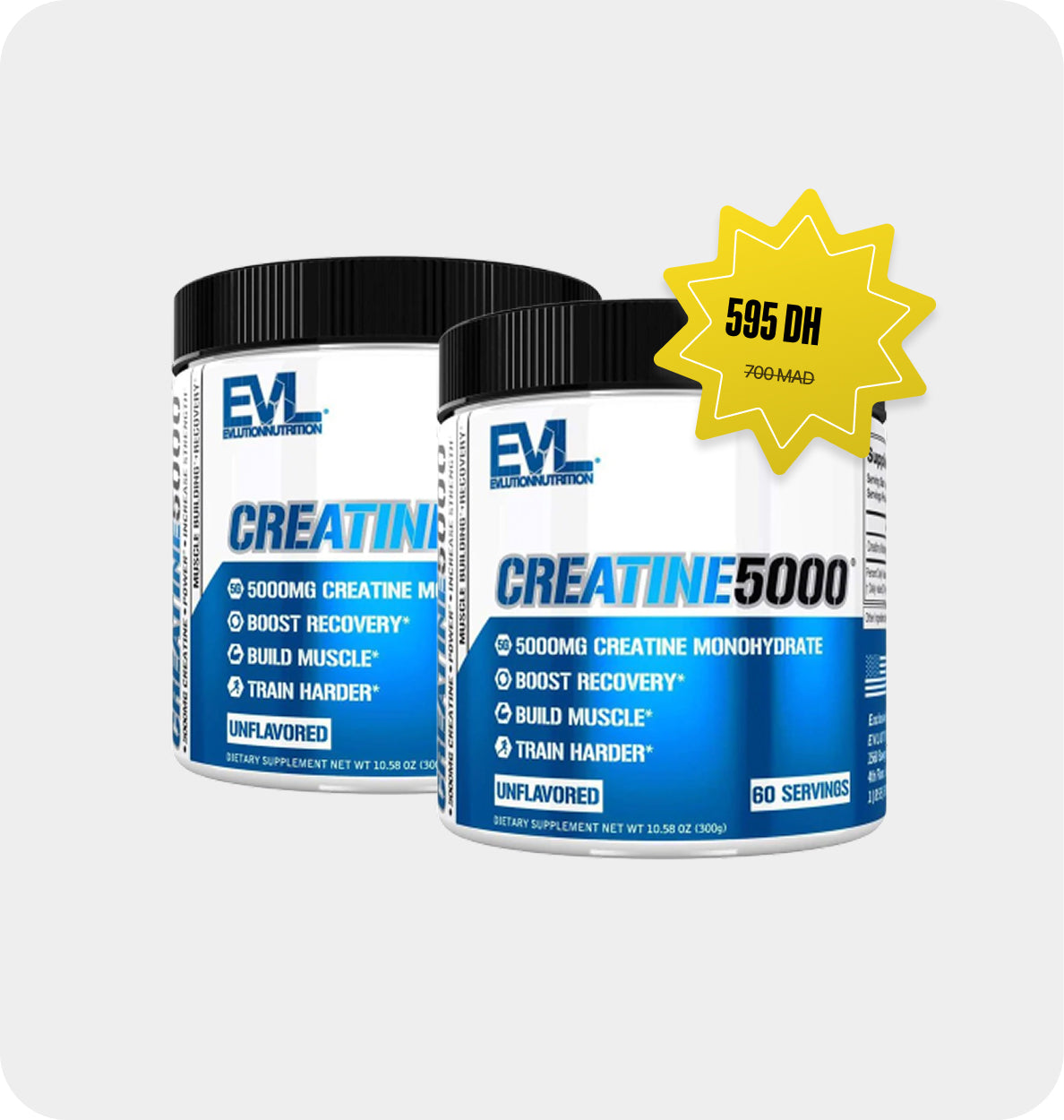 Evl 2 Creatine Monohydrate 300 g - Fitmeet Maroc