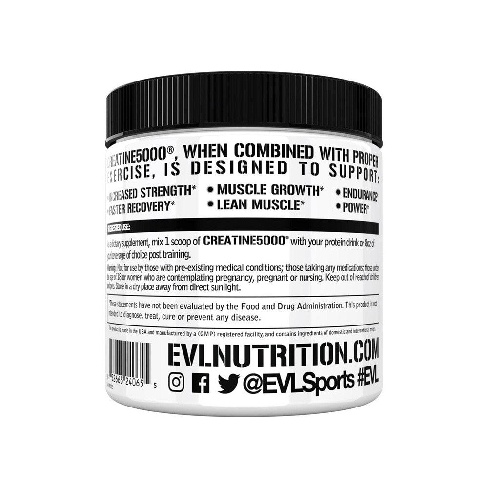 Evl Creatine Monohydrate 300 g - étiquette nutritionnelle